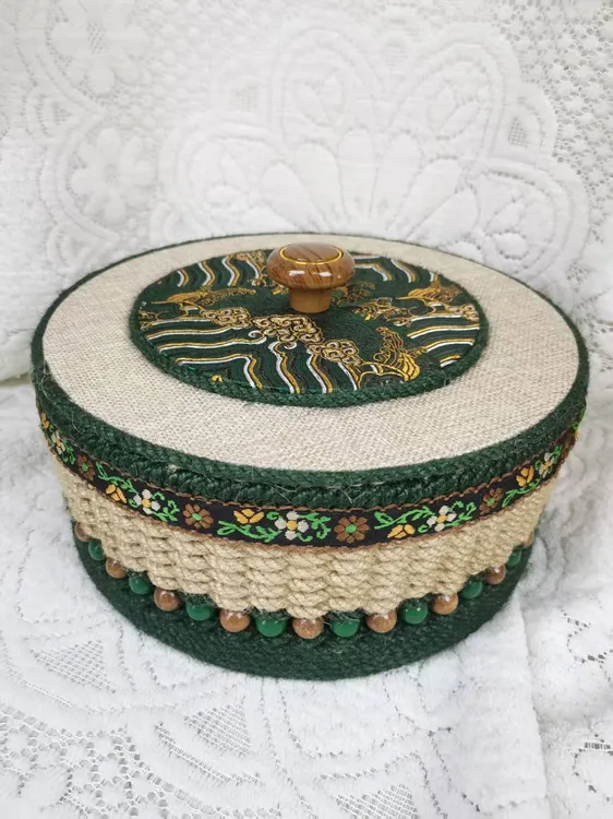 麻绳手工编织卧室客厅房成人收纳筐遥控器钥匙北欧家用