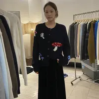 浣浣翻领韩系减龄手工蘑菇开衫MY-89229