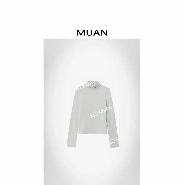木岸MUAN：《温度打底》定制高级纯色百搭简约高领打底上衣女JD-805