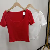 唯琳剪标   7仓H5-3-3785款   双层方领短袖上衣
