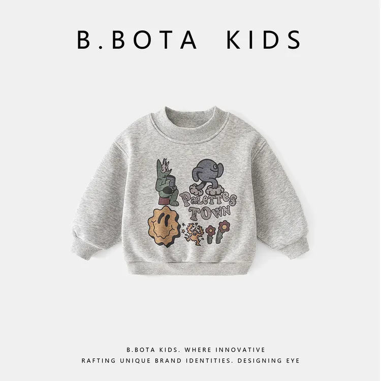 2025冬款儿童卡通印花卫衣-bt3103