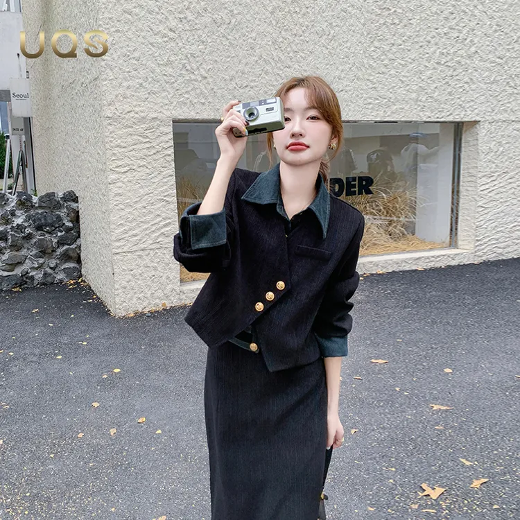 UQS气质高级感女装2025年款套装时尚减龄韩系显瘦两件套装裙