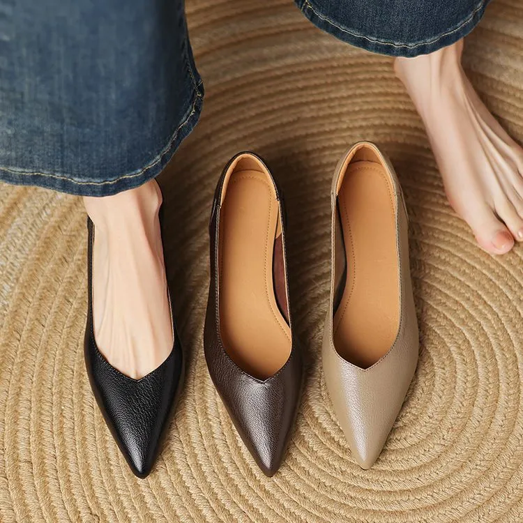 feilunna/妃伦娜【3.5CM】34-40春秋百搭软底浅口尖头职业单鞋舒适