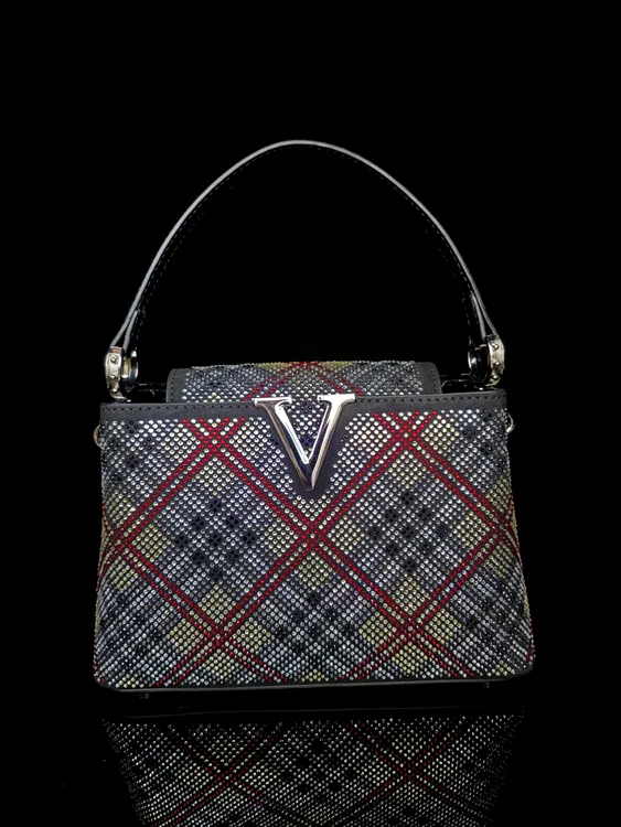 手工优雅风通用一体式字母手提包链条包质感手拿包气质轻奢手拎包