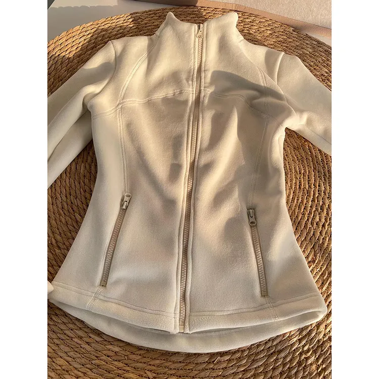 修身加绒内搭摇粒绒外套女秋冬季瑜伽服抓绒内胆卫衣上衣2025新款