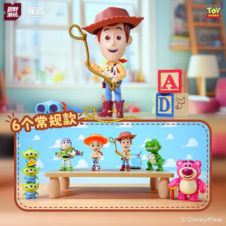 卓物迪士尼玩具总动员盲盒玩心回归可动人偶拼装手办公仔潮玩摆件
