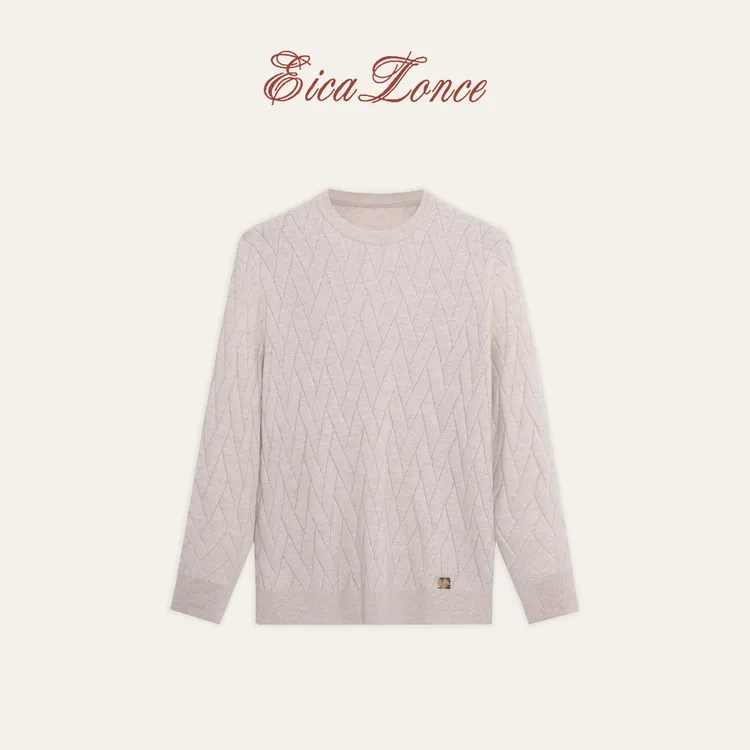 意卡伦萨【秋冬季重磅新品】绵羊毛针织衫长袖SN80255