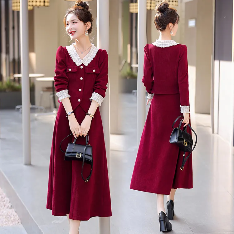 2025年春季新款小香风高级感减龄两件套裙套装明星同款新国风女装