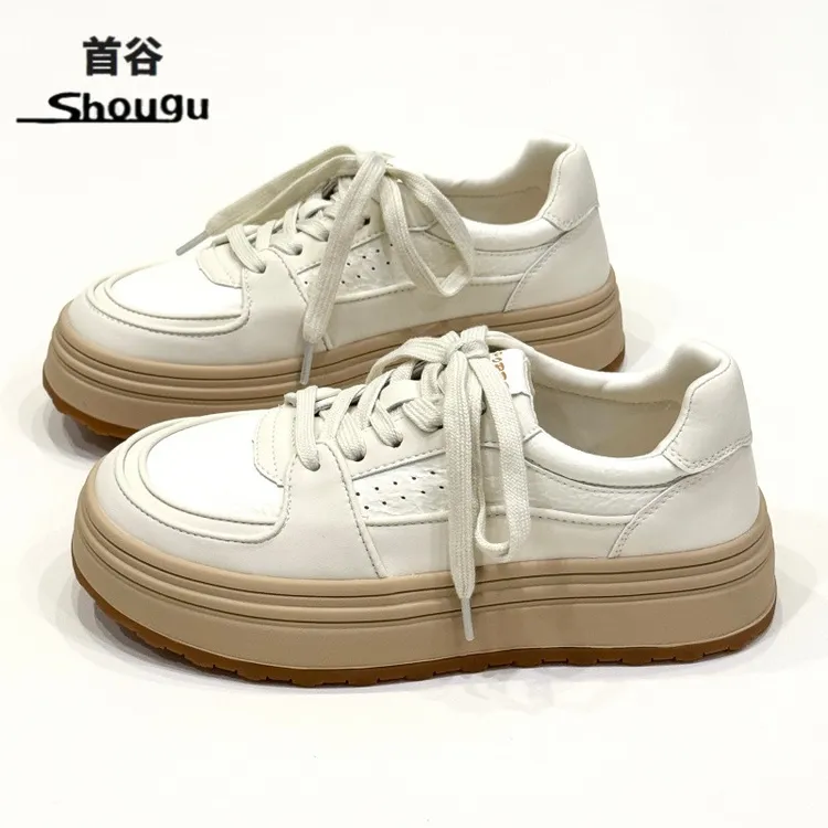 shougu/首谷2026新款厚底小白鞋女款小个子增高休闲百搭学生板鞋