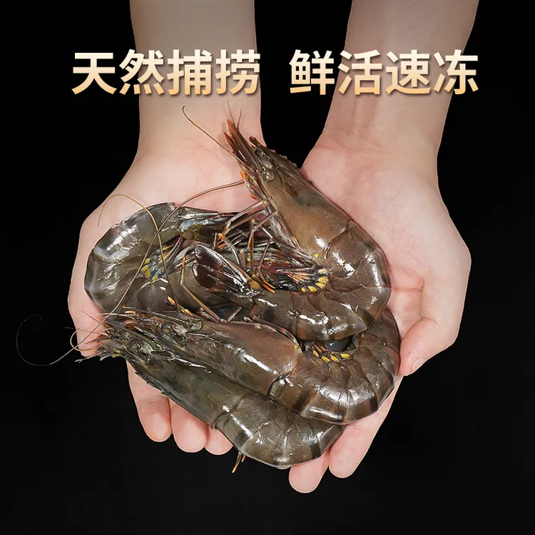 黑虎虾450g/盒*3 多规格鲜活海捕新鲜美味活冻速冻大虾冷冻发货
