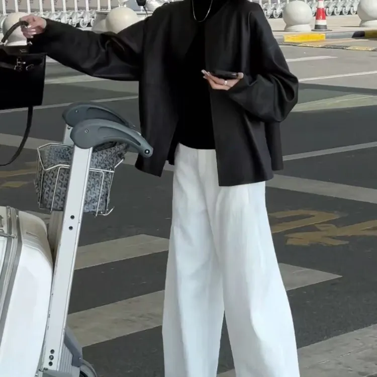 2026春季新款时尚显瘦气质女士网红洋气两件套百搭款D7027商品图