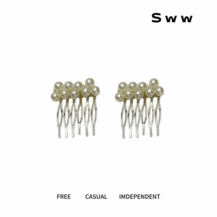 SWW手工制作 珠珠刘海插梳碎发整理蓬松神器侧边夹发夹