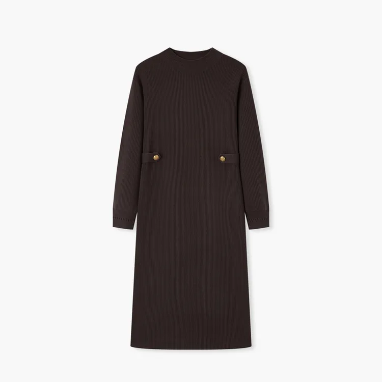 【小费班长专享】爱居兔时尚百搭收腰针织衫连衣裙女EQLSJ4P002A