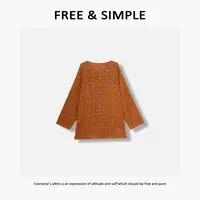 Free&Simple-‘氛围神器’早秋款极简风小众设计感镂空针织-Y611