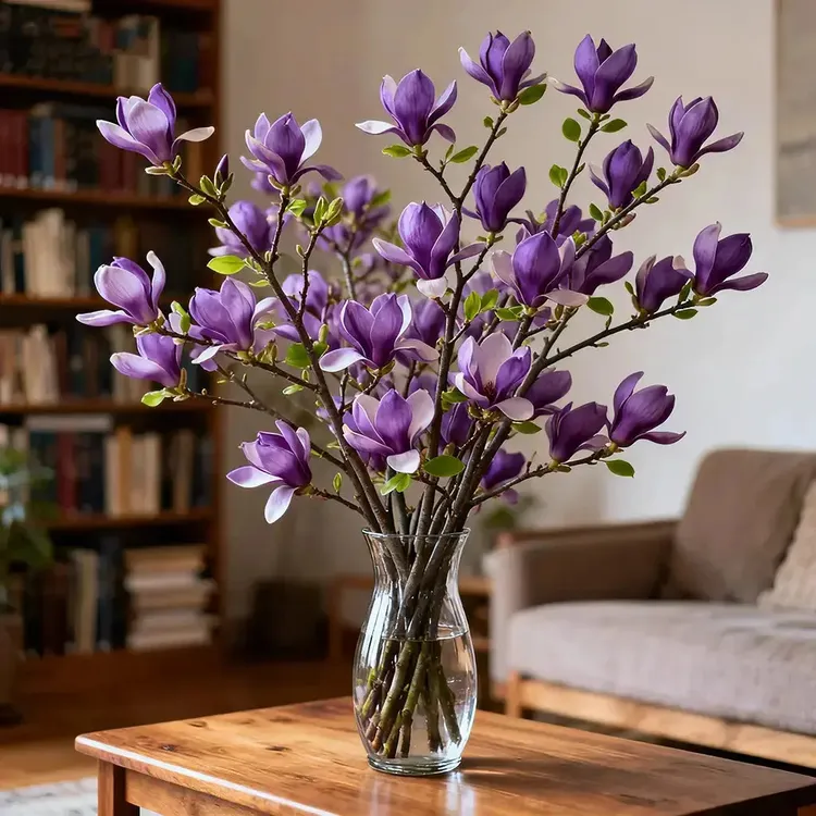 【遇水开花】水培玉兰鲜枝带花苞室内外耐浓香寒花卉绿植懒人好养活