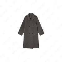 25016-高定款欧版风衣大衣宽松廓型羊毛大衣定制气质长款