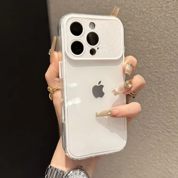 高级闪粉大视窗秒变17适用苹果16promax手机壳iPhone15简约14新13