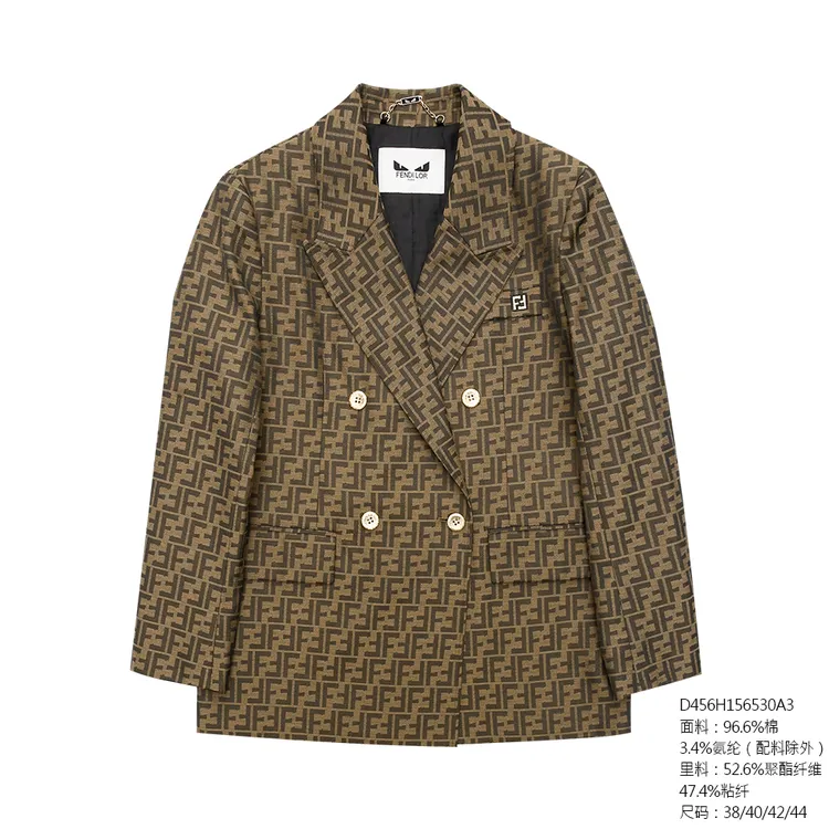 FENDILOR小怪兽25年春秋款女士西装大衣 D456H156530A
