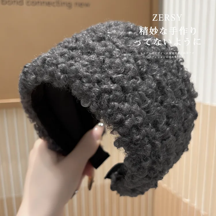 秋冬新款毛绒加厚发箍女高级感洋气时尚宽边发卡日常外戴洗脸头箍