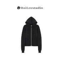 【柏栗良品】2025秋冬新品~休闲风连帽拉链开衫女JX124