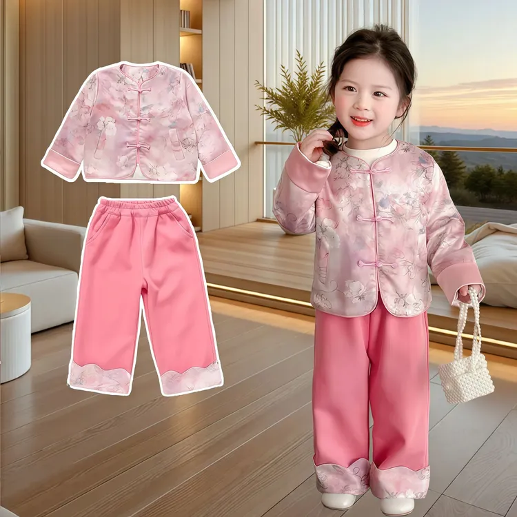 女童春装套装时髦儿童服装春秋款中国风两件套女宝宝春季潮款衣服