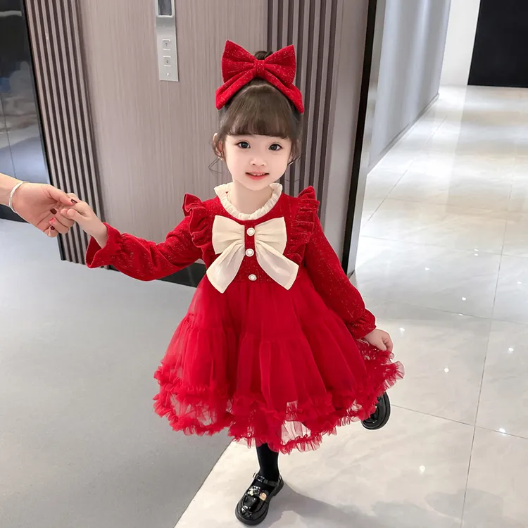 女童连衣裙春秋款儿童公主裙2025新款小女孩纱裙洋气宝宝秋装裙子