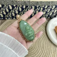 【凰一品】俄料碧玉冰胶（果冻料）逍遥佛吊坠18k金