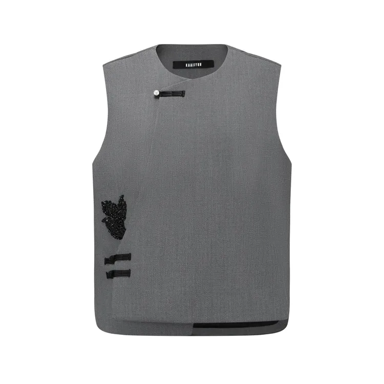 ELVIS CHEUNG 斜纹精纺中式马甲 K25AW14018