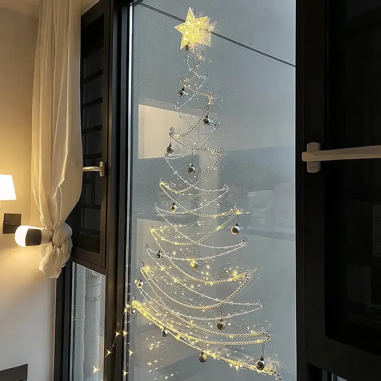 【轻奢风的圣诞树】圣诞节装饰链条珍珠圣诞树居家氛围感布置高级