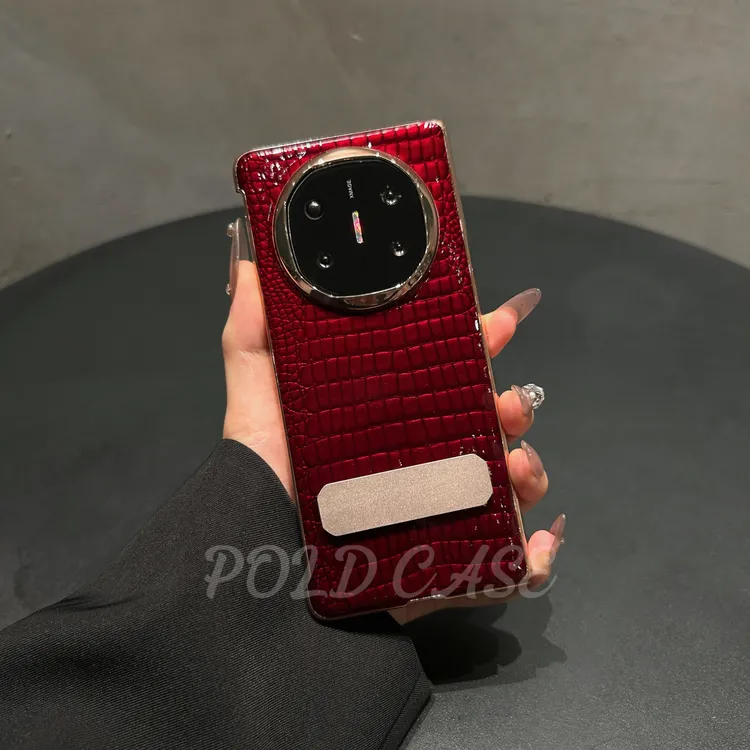 适用华为matex6素皮旋转支架手机壳matex5无边框高级感x3保护套