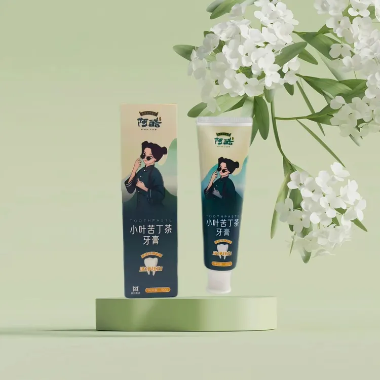 余庆阿酷小叶苦丁茶健齿牙膏亮白去渍清新口气