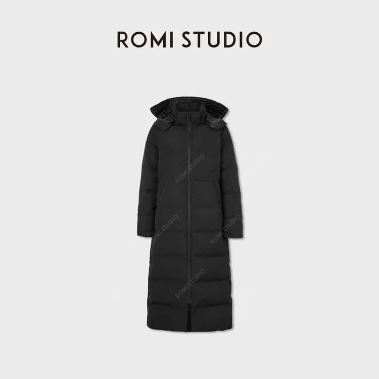 ROMI STUDIO“温暖包裹”进口95白鹅绒高克重连帽羽绒服 RWCAWT5317