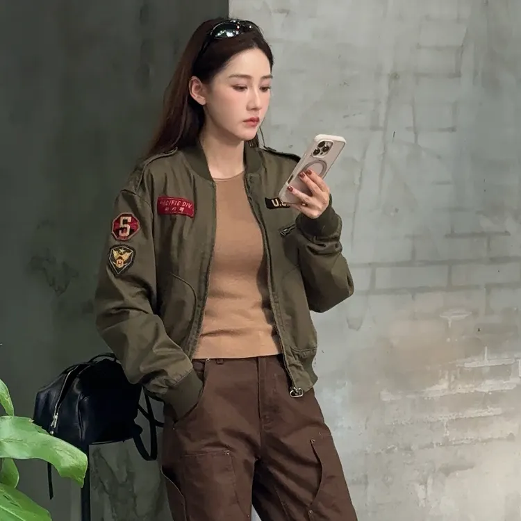 PH《航海勋章》拉夫航海系列印花章仔重工百搭棉衣棉服外套PH6101