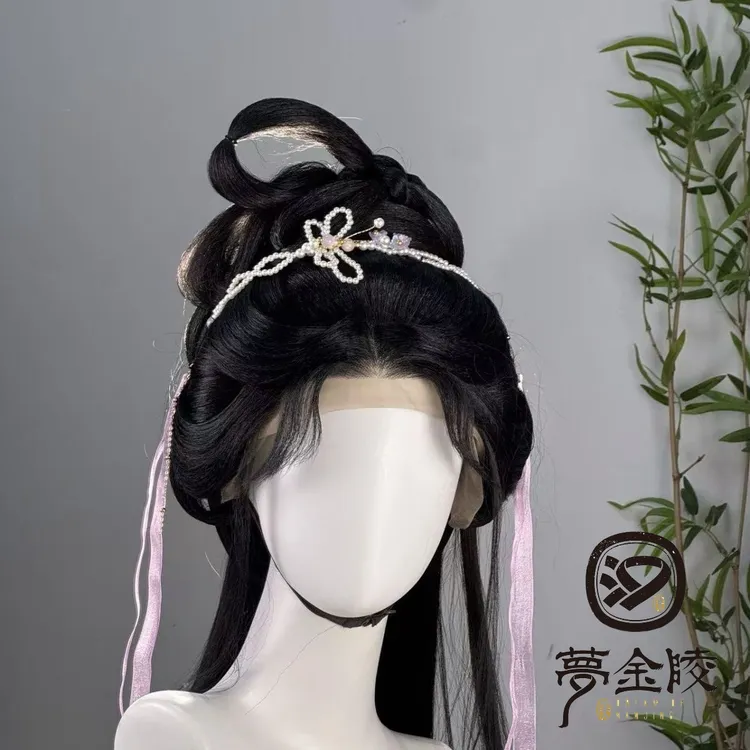 梦金陵蝴蝶铃兰辑珠项链发箍项链两用款汉服日常发饰仙气飘带款