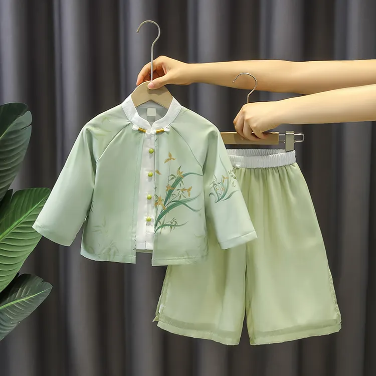 男童汉服春秋款2025新款儿童中国风唐装套装女童秋装新中式表演服