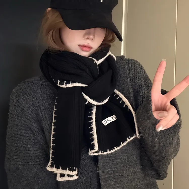【有运补】高级感韩版小香风百搭针织围巾女新款秋冬季加厚保暖围脖