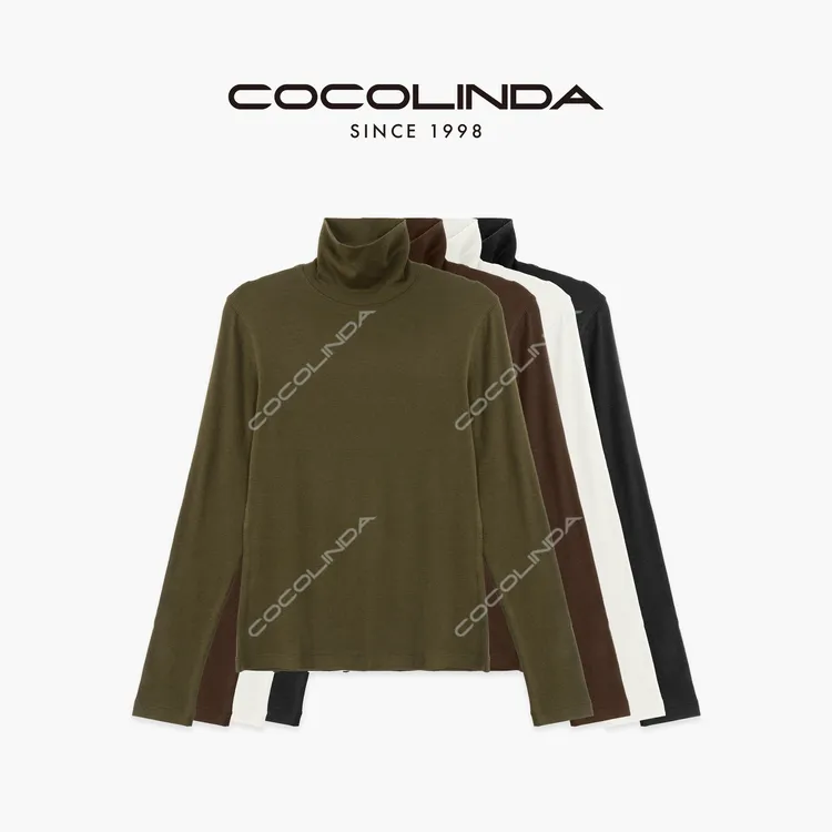 COCOLINDA  | 棉质欧美男女CP高领山羊绒打底衫QD0828-GL