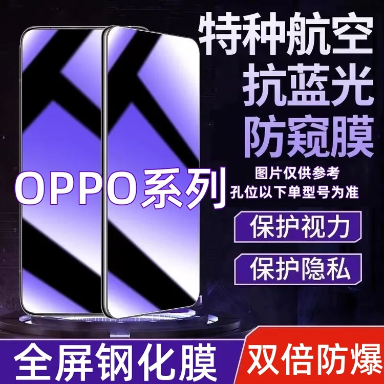 适用【OPPO系列】手机膜防窥钢化膜防窥膜屏幕钢化膜全屏覆盖保护膜