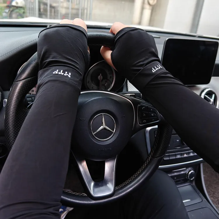 冰袖防紫外线夏季开车户外运动长袖遮阳叠穿一体防晒