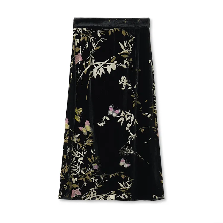 蝶栖幽境丝绒半裙 新中式国风女装4e1063933