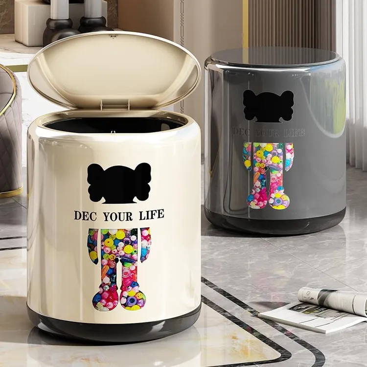 垃圾桶家用2025新款客厅高档轻奢卧室卫生间厕所厨房带盖高颜值桶