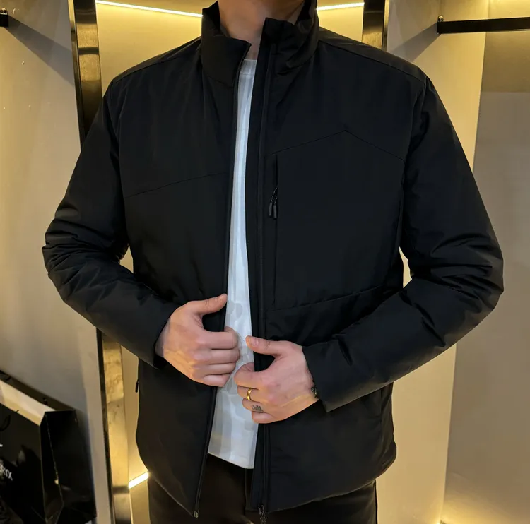 去标户外鸟清薄商务休闲立领百搭男士时尚秋季保暖棉服25215秋冬