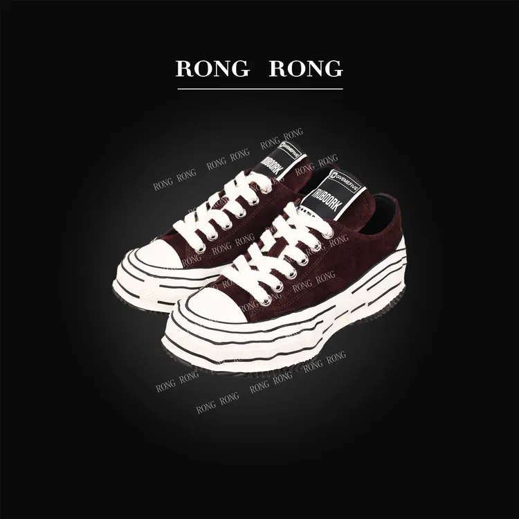 溶溶RONGRONG 真皮高丝光牛反绒厚底舒适潮流乞丐滑板鞋 0807NJ
