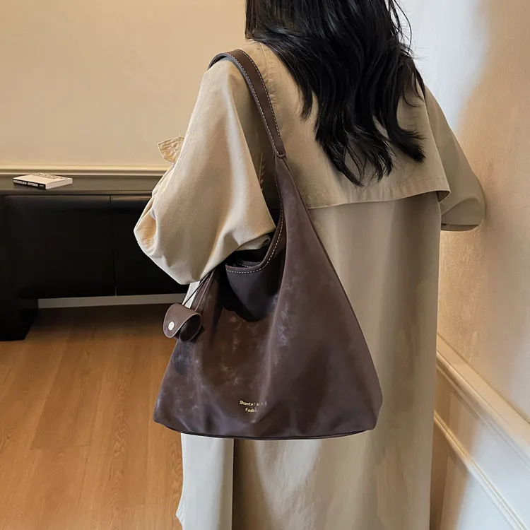 复古简约通勤韩版休闲时尚百搭大容量托特包女高级感上班单肩包