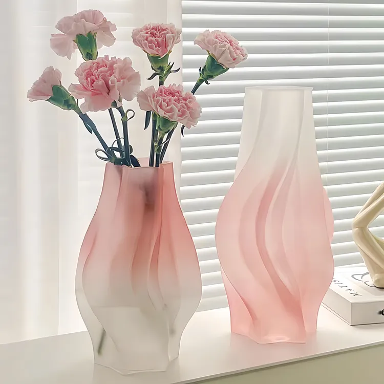 简约玻璃花瓶轻奢ins风插花水培网红高级感鲜花家居装饰摆件网红