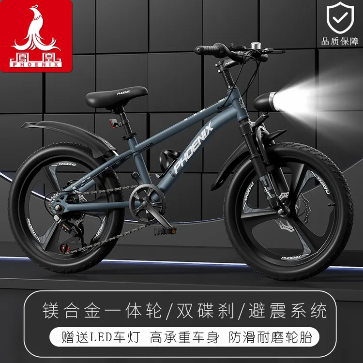 凤凰儿童自行车男孩女10到15岁6-8-12岁中大童单车学生变速山地车