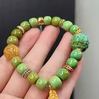 18K金镶嵌绿松石珠宝奇石