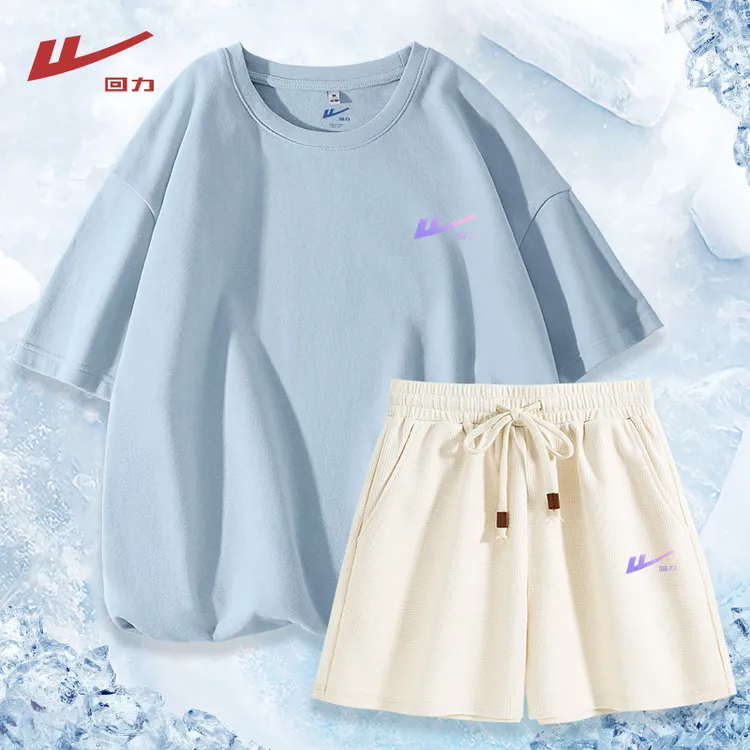 Warrior/回力夏季短袖短裤套装女宽松舒适休闲套装洋气衣服女