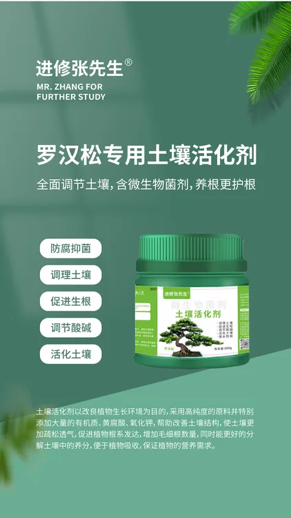 罗汉松专用土壤活化剂、小黑水