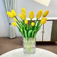 【亏米福利】PU郁金香假花仿真花摆设轻奢高端客厅餐桌花装饰品摆件